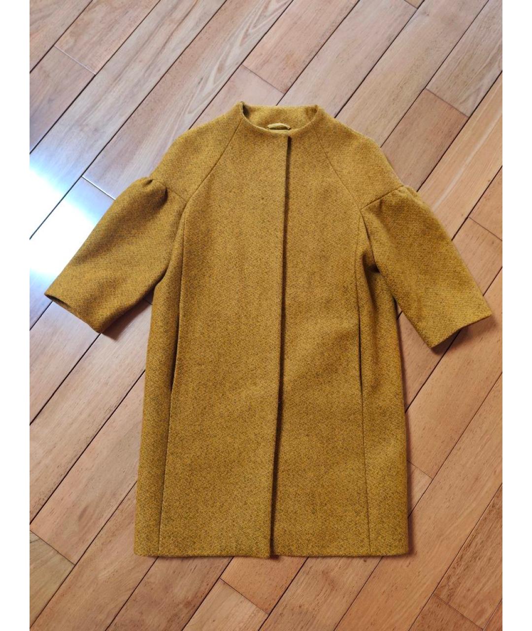 COS Горчичное шерстяное пальто, фото 9