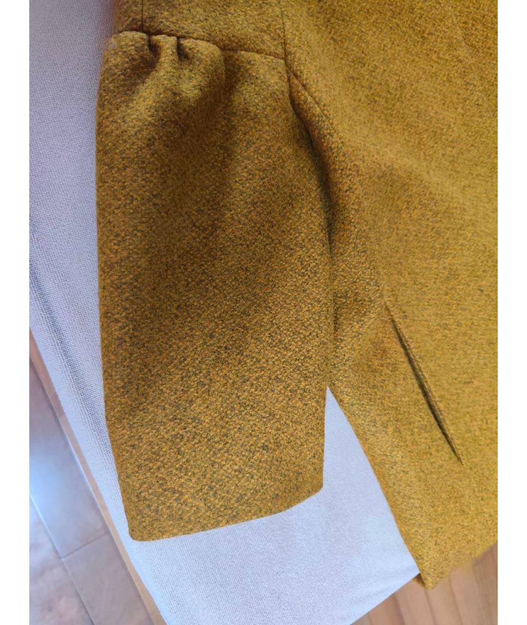 COS Горчичное шерстяное пальто, фото 7