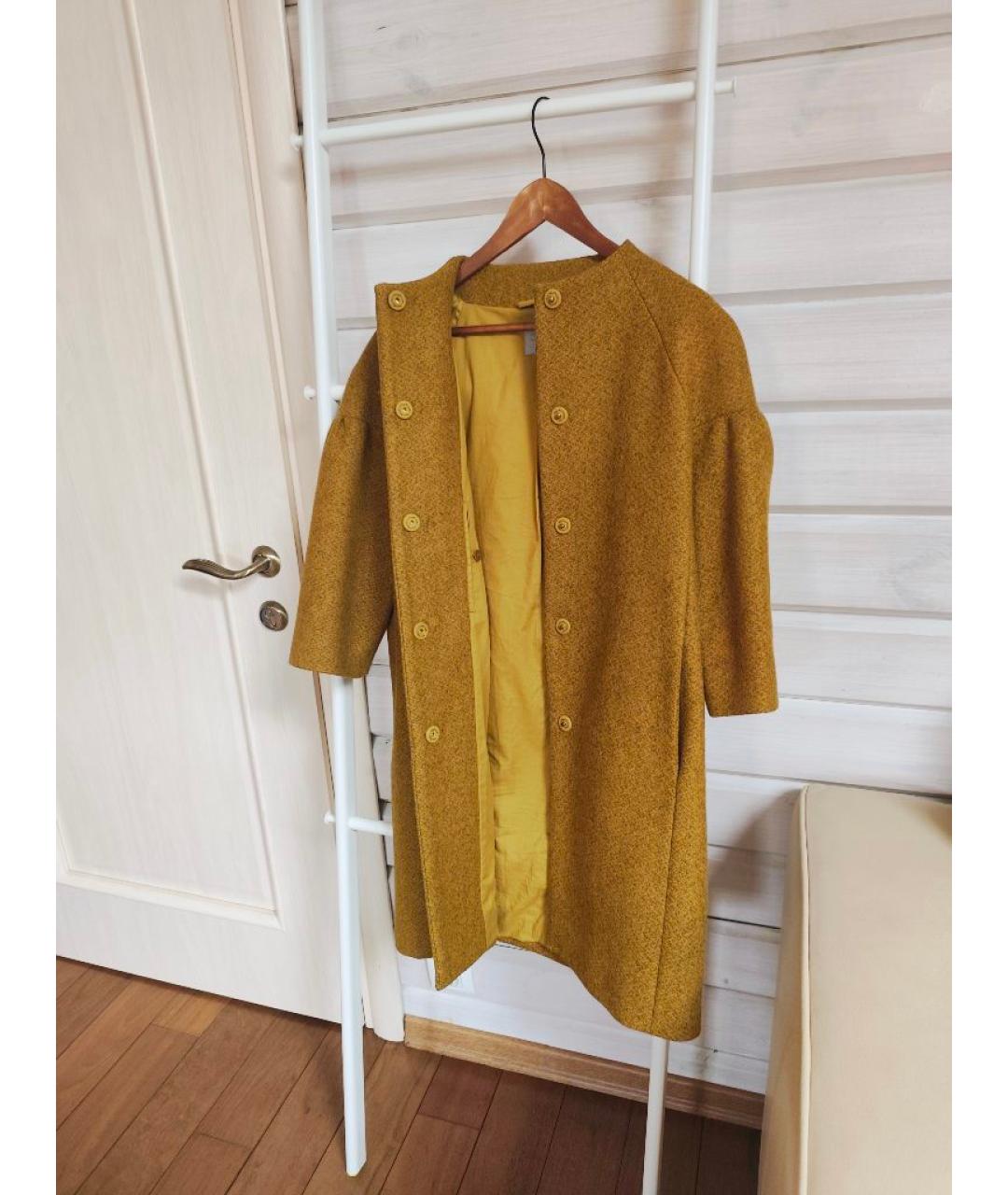 COS Горчичное шерстяное пальто, фото 5
