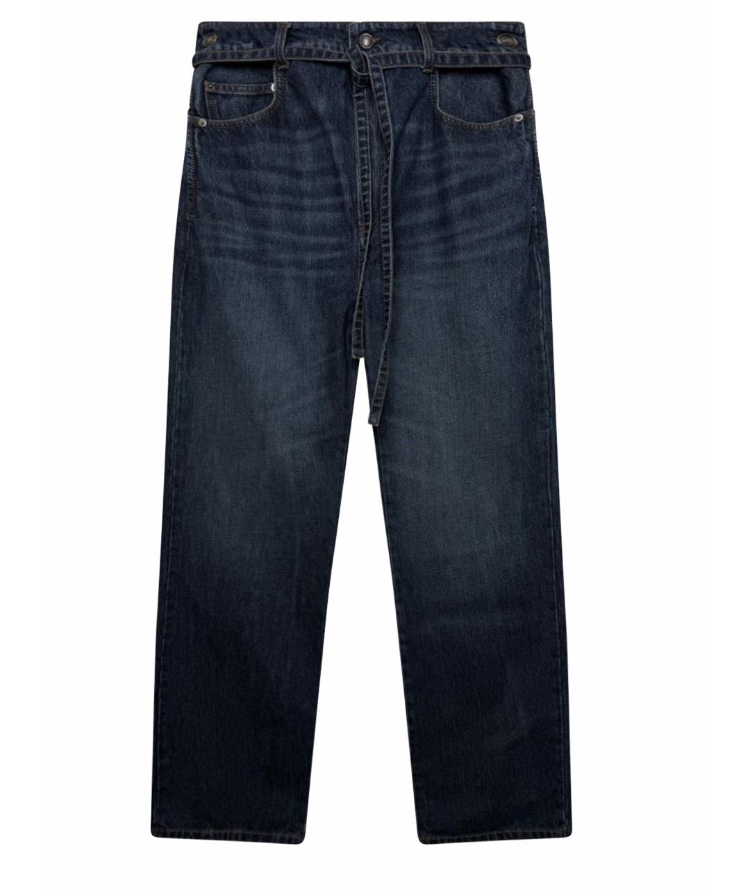 SPORTMAX Темно-синие хлопковые прямые джинсы, фото 1