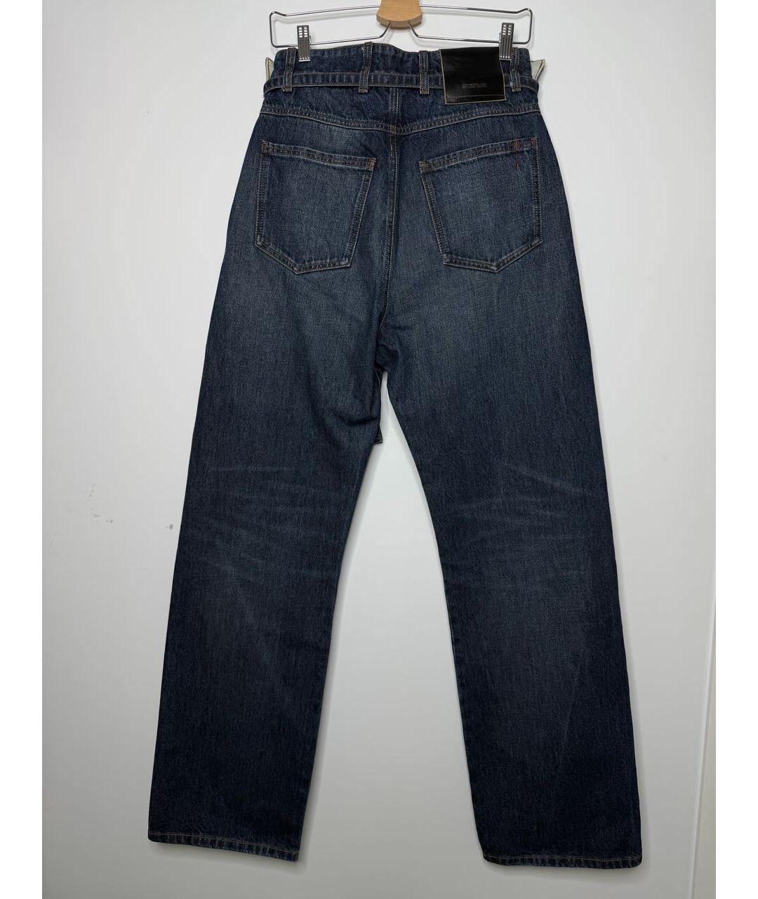 SPORTMAX Темно-синие хлопковые прямые джинсы, фото 2