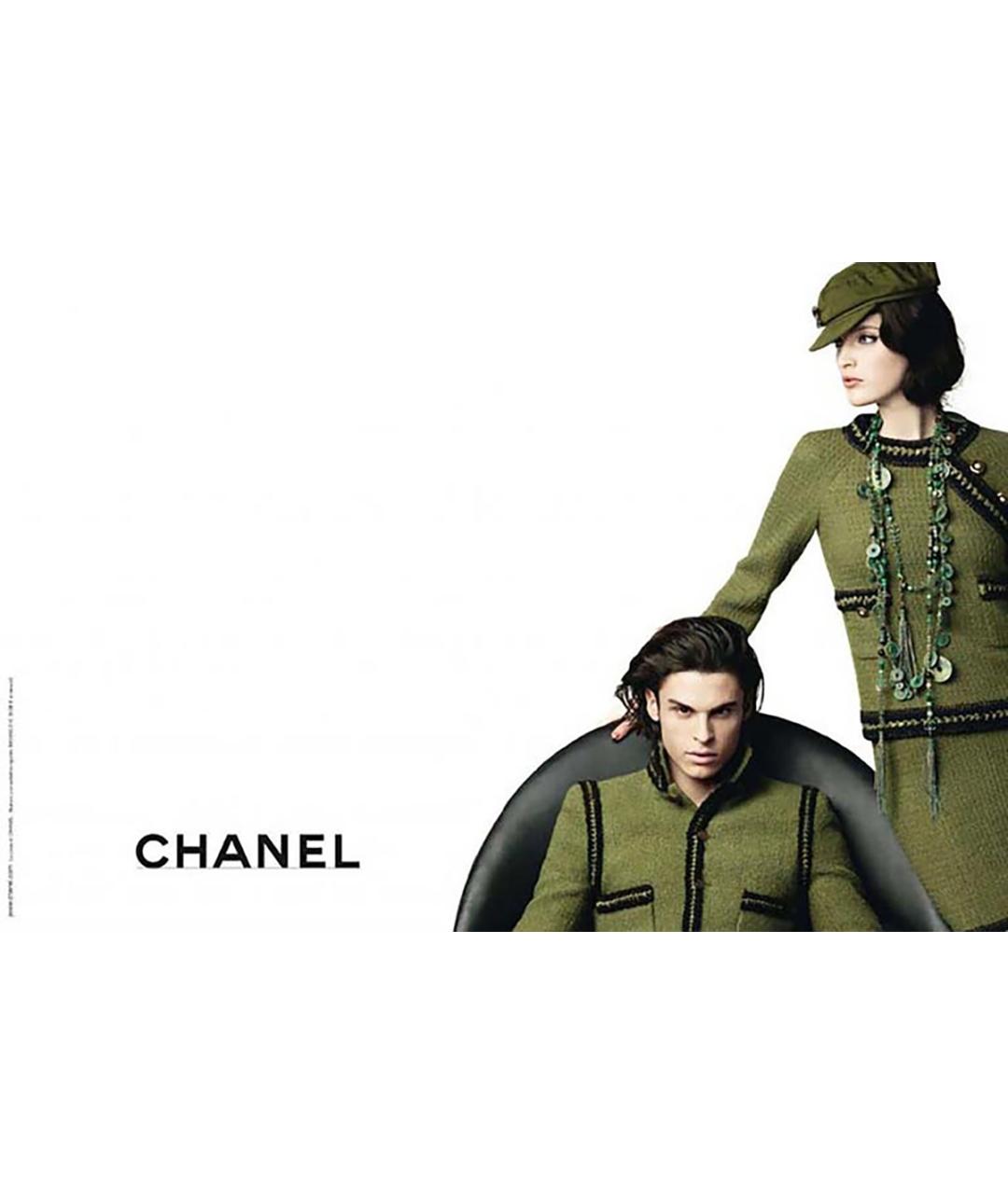 CHANEL Темно-синий твидовый жакет/пиджак, фото 3