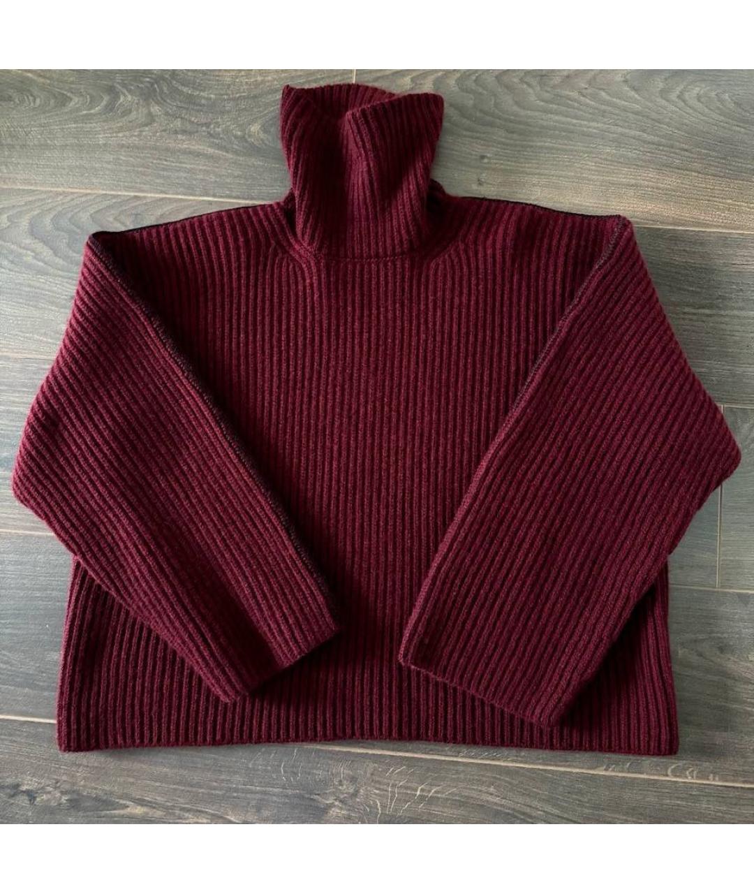 CELINE Бордовый кашемировый джемпер / свитер, фото 6