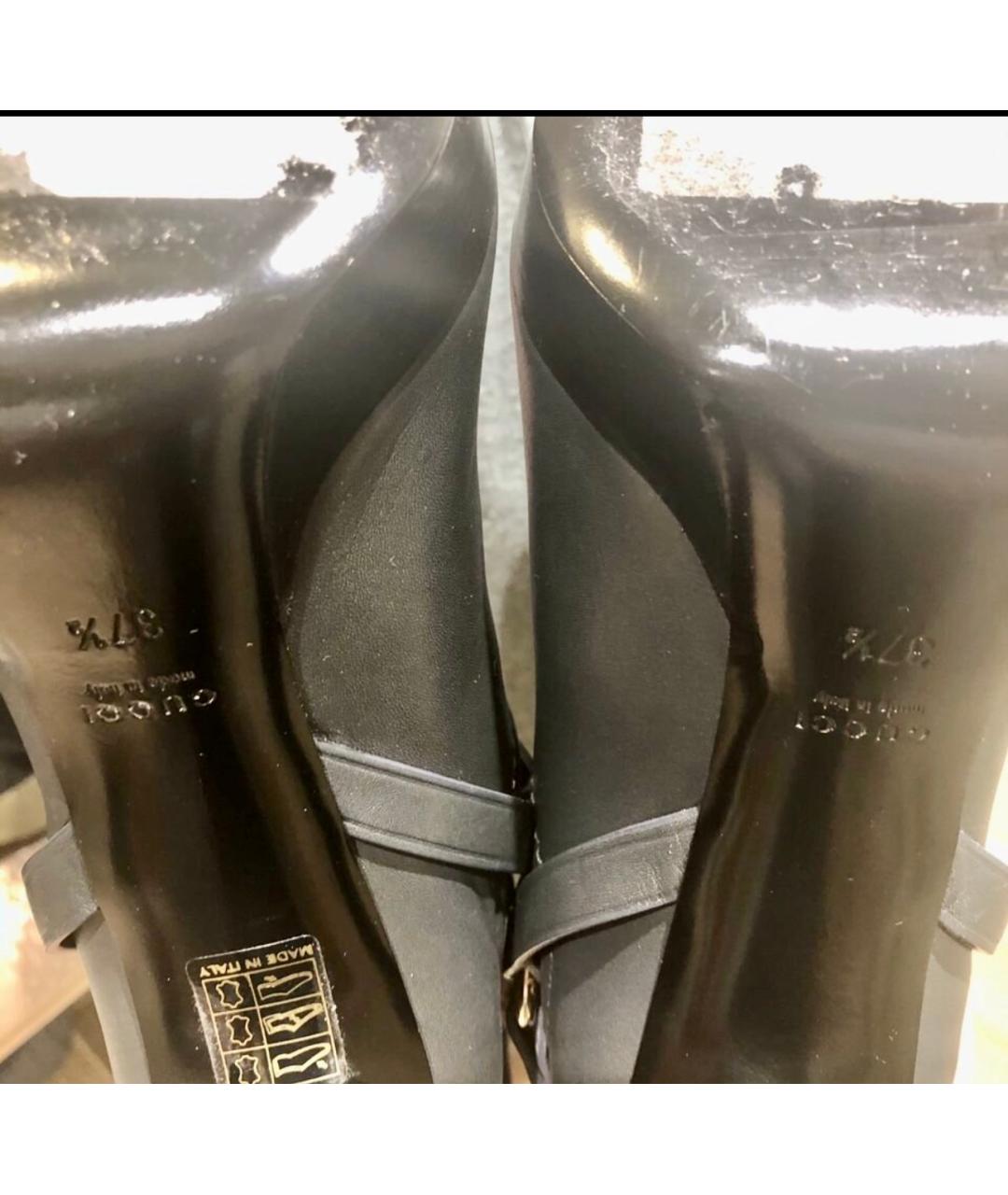 GUCCI Серые кожаные ботфорты, фото 4