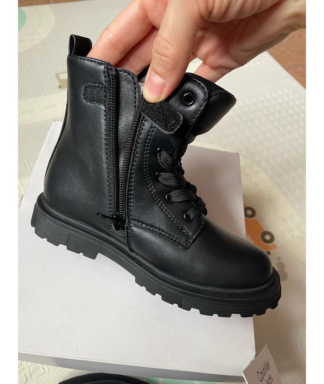 CALVIN KLEIN KIDS Черные ботинки из искусственной кожи, фото 3