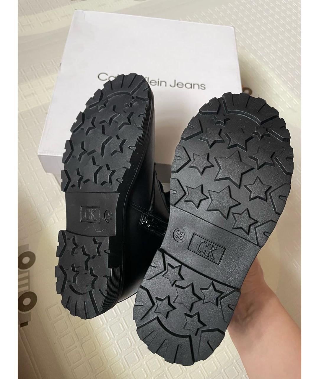 CALVIN KLEIN KIDS Черные ботинки из искусственной кожи, фото 4