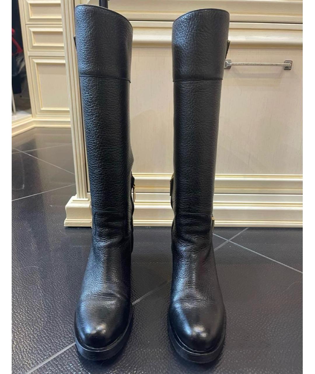 PRADA Черные кожаные сапоги, фото 8