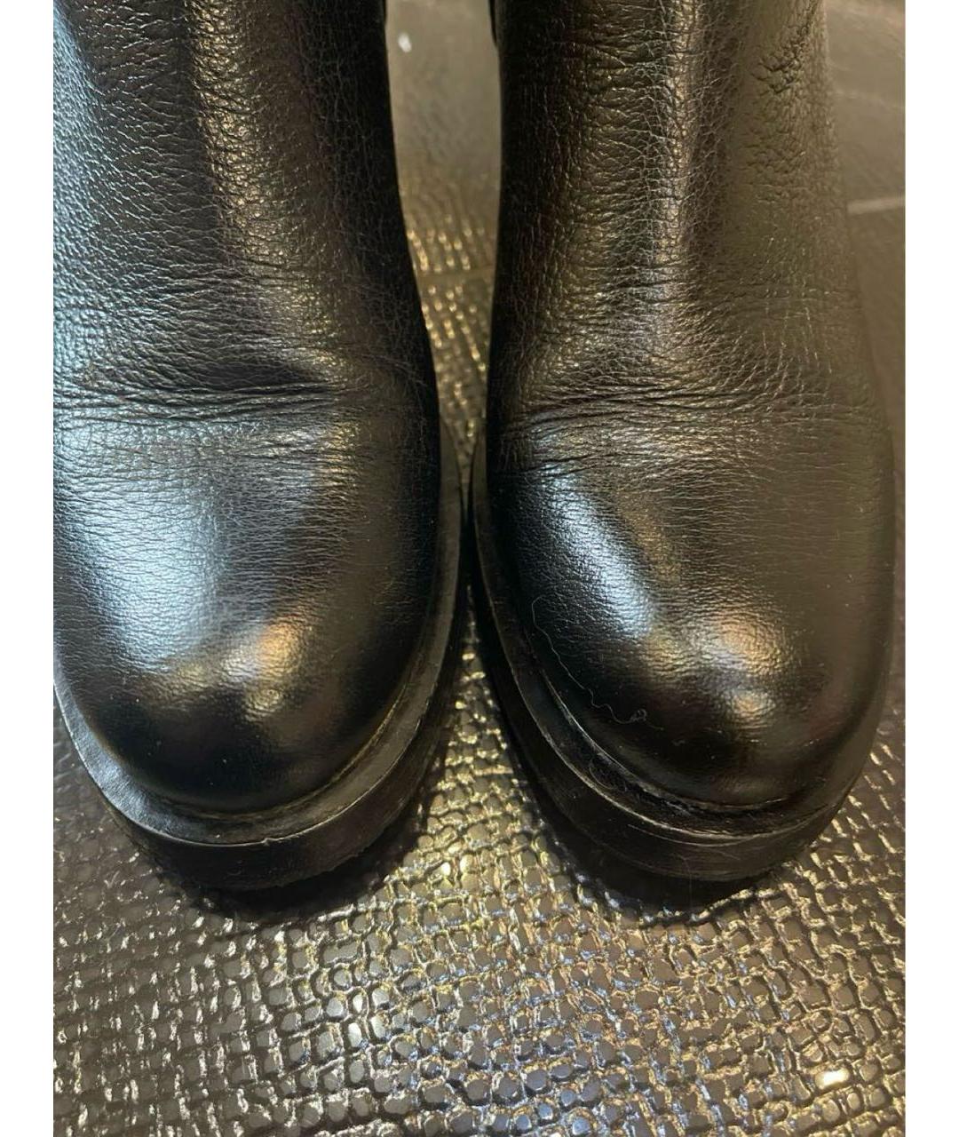 PRADA Черные кожаные сапоги, фото 3