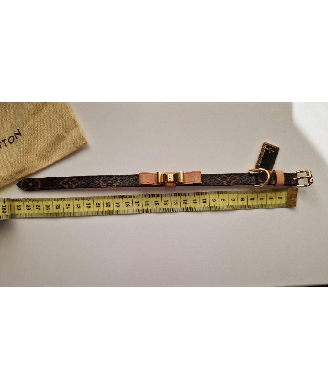LOUIS VUITTON Коричневый кожаный ремень, фото 3