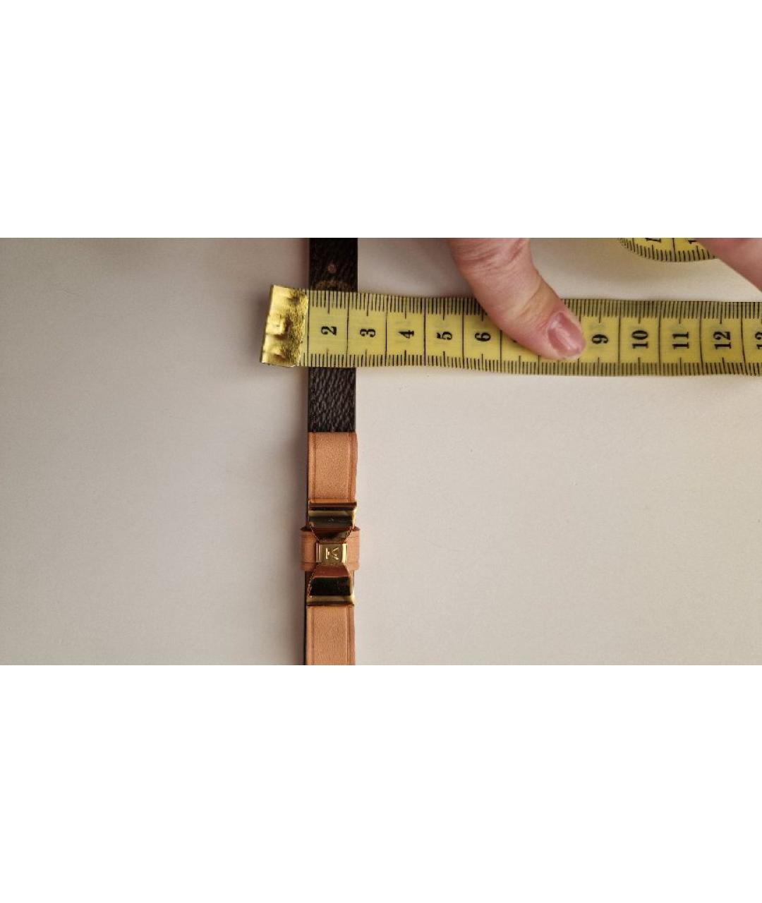 LOUIS VUITTON Коричневый кожаный ремень, фото 4