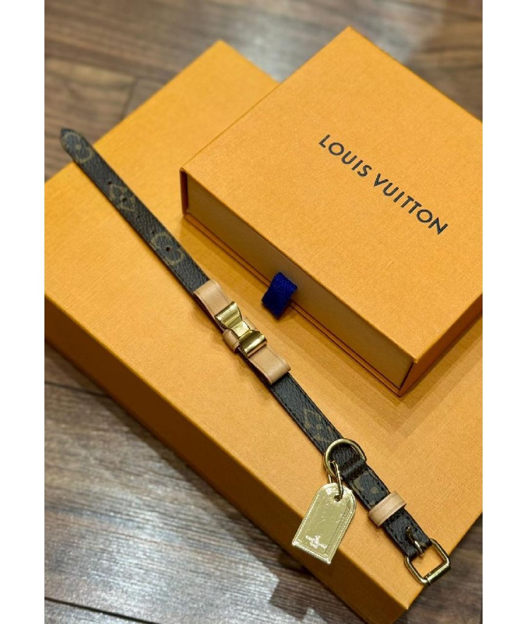 LOUIS VUITTON Коричневый кожаный ремень, фото 7