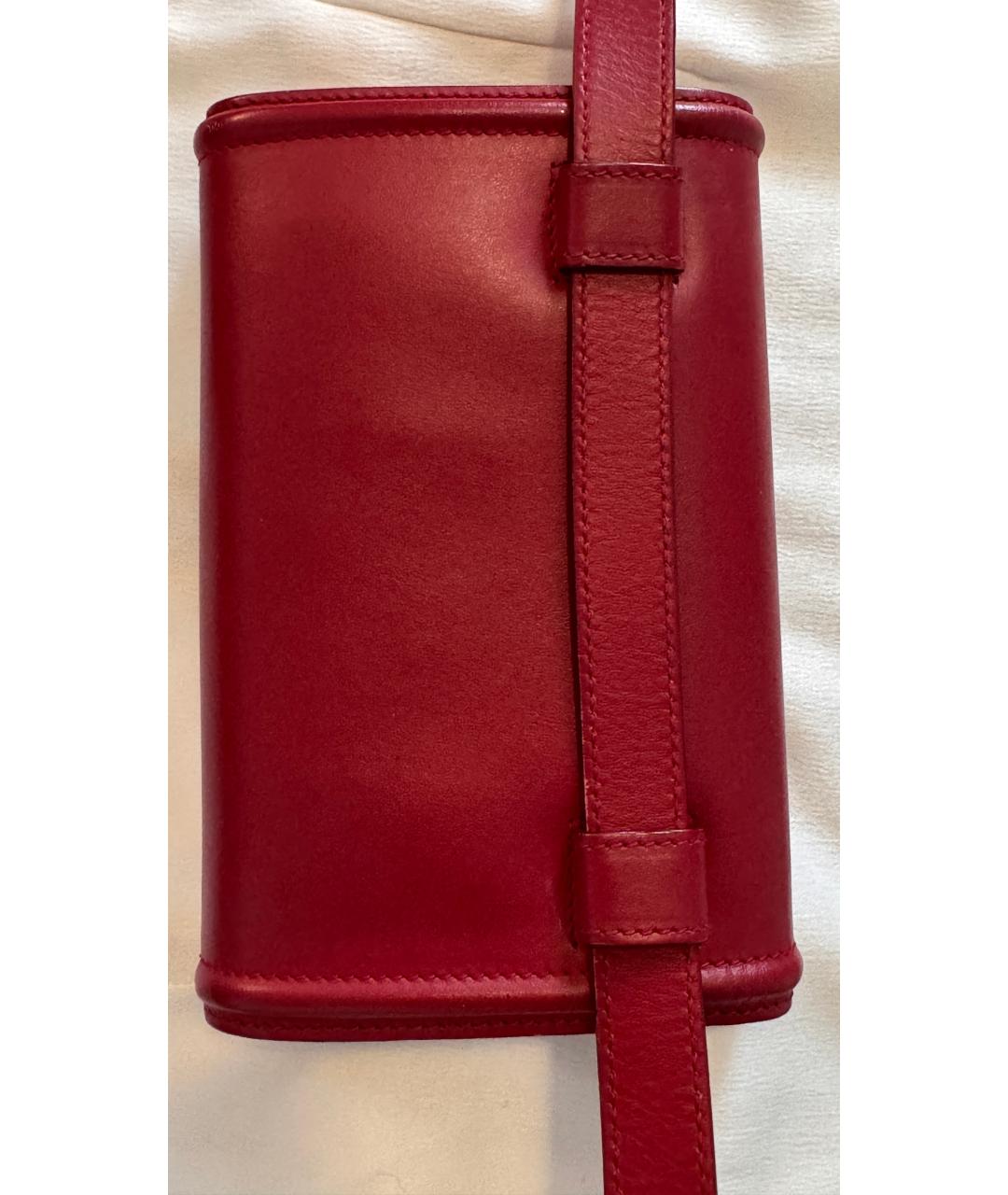 DOLCE&GABBANA Красная кожаная поясная сумка, фото 5