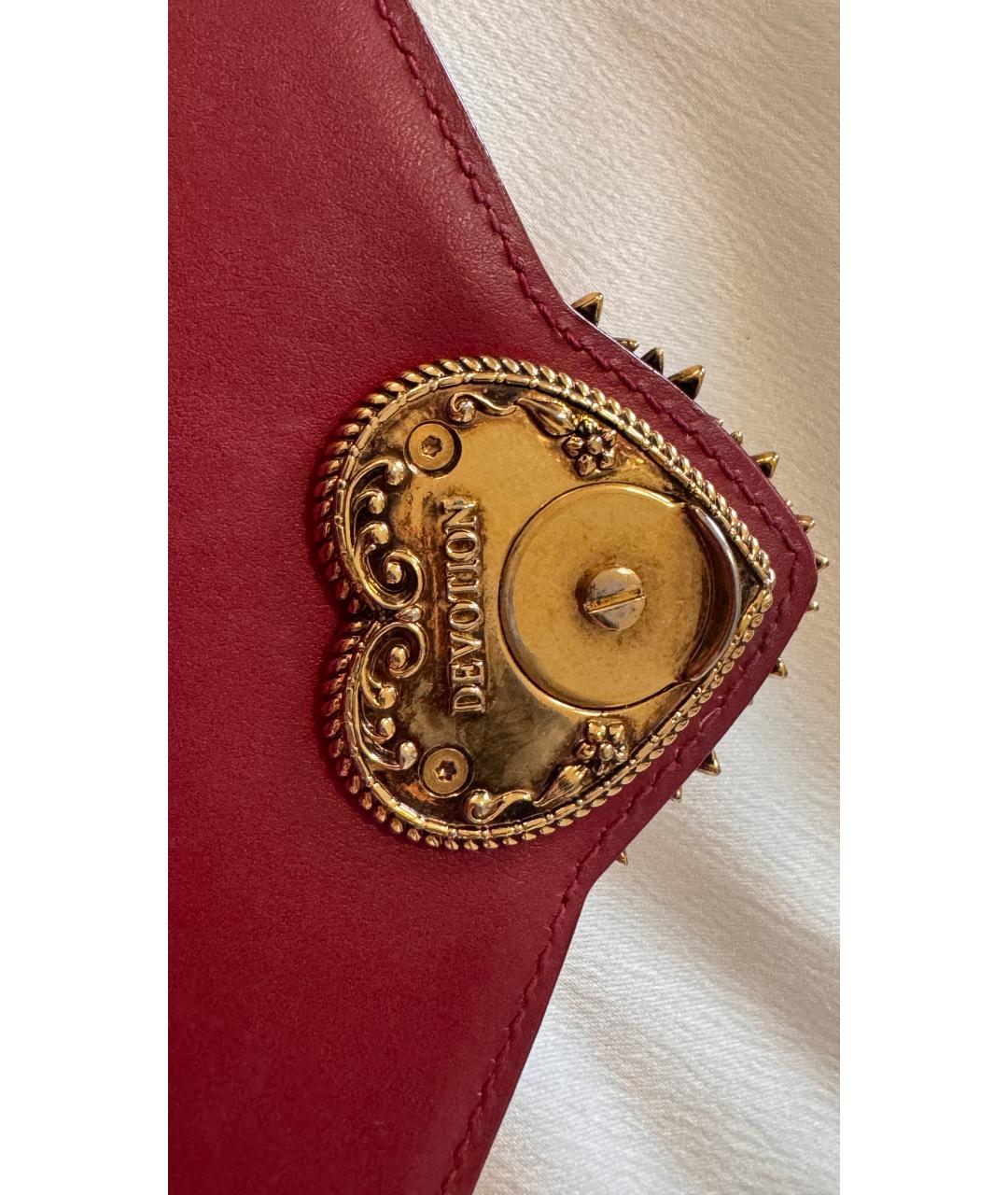 DOLCE&GABBANA Красная кожаная поясная сумка, фото 6