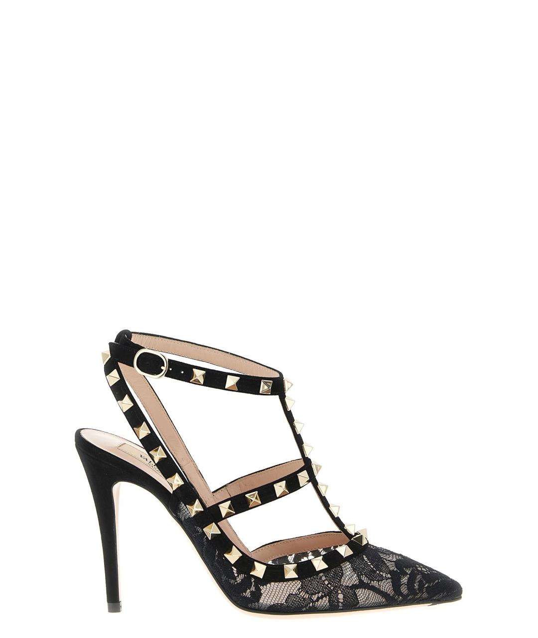 VALENTINO Черные текстильные туфли, фото 1