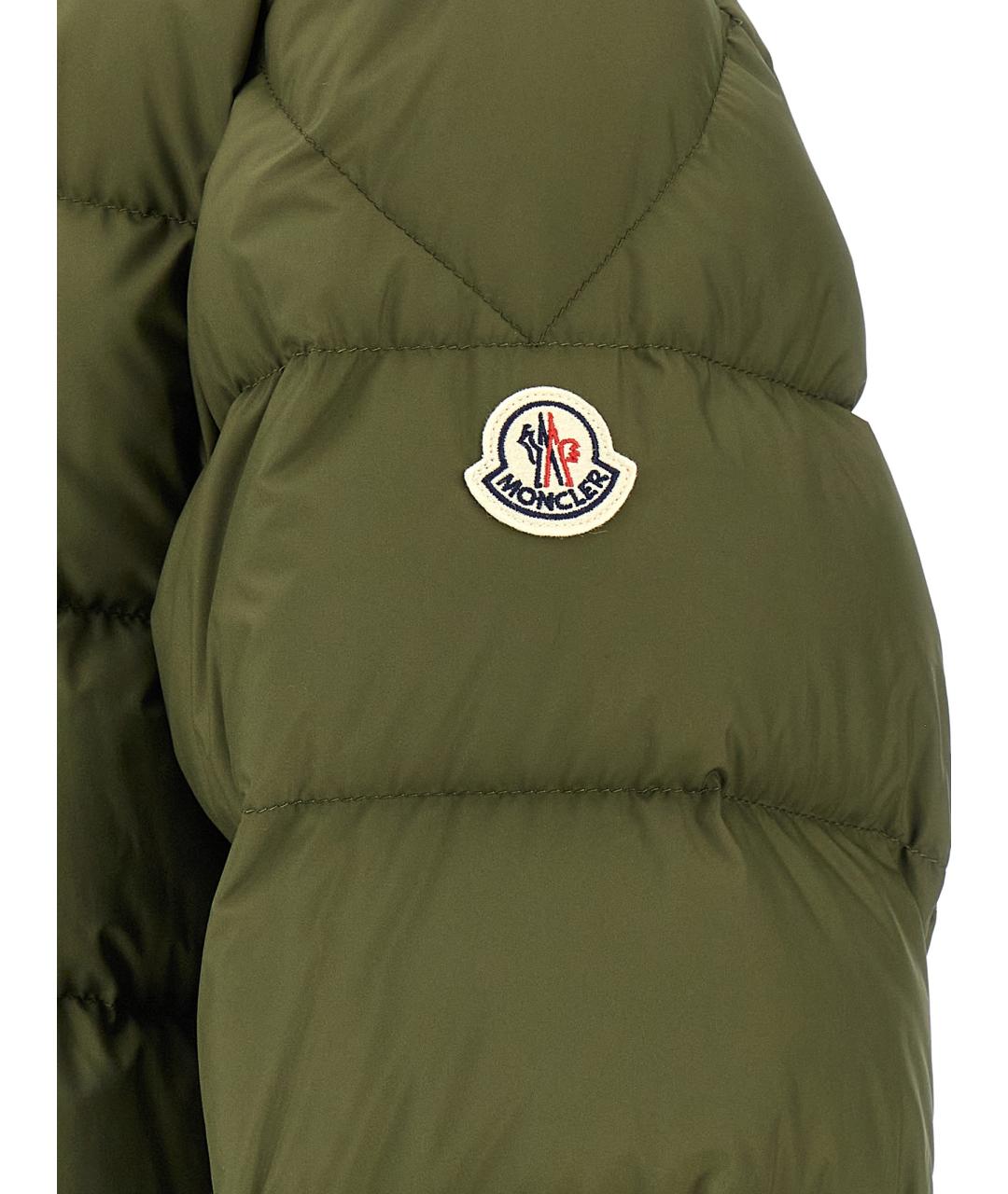 MONCLER Зеленый пуховик, фото 4