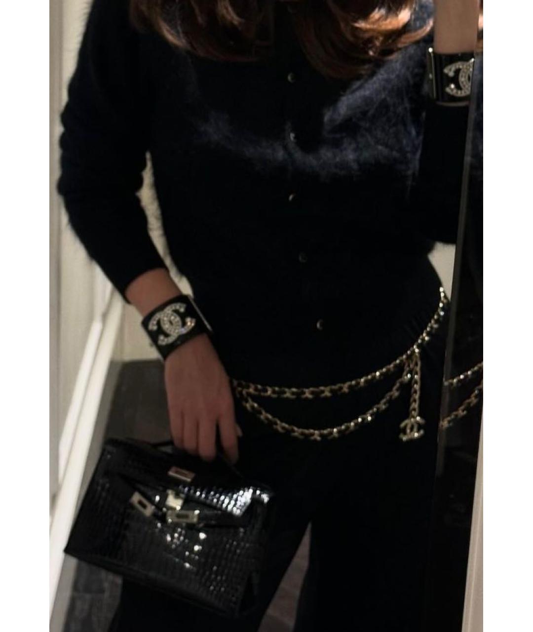 CHANEL Черный кожаный ремень, фото 5