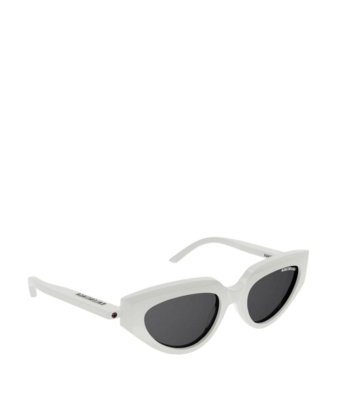BALENCIAGA Белые пластиковые солнцезащитные очки, фото 1