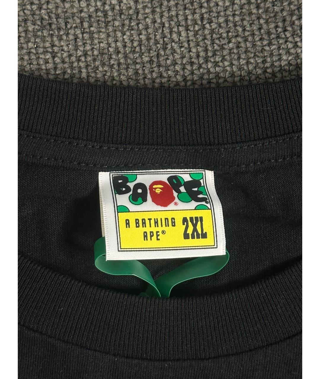 BAPE Черная хлопковая футболка, фото 3