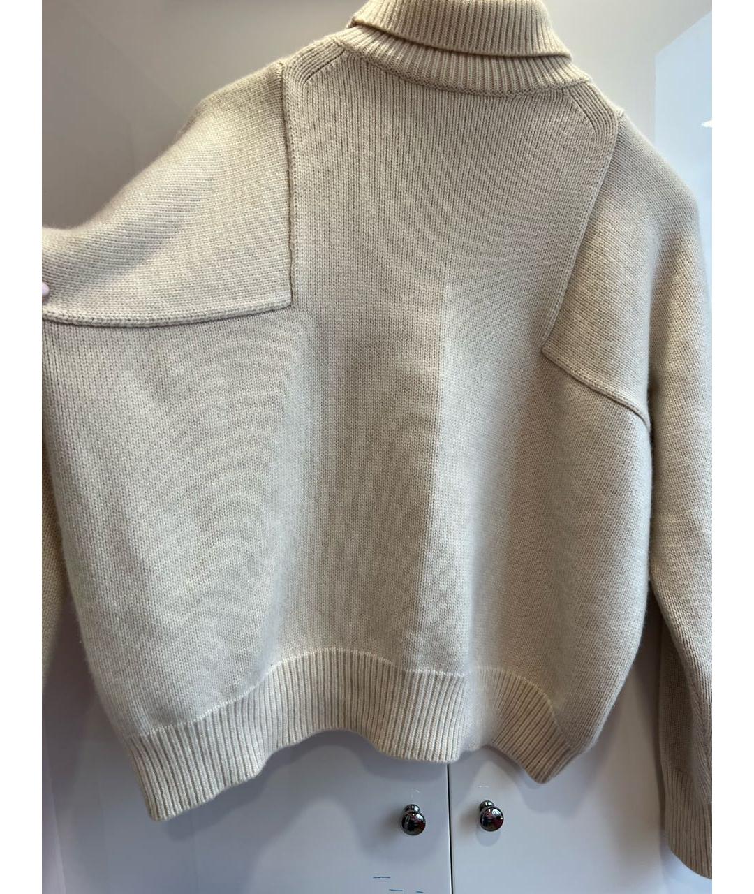 CELINE Бежевый кашемировый джемпер / свитер, фото 4