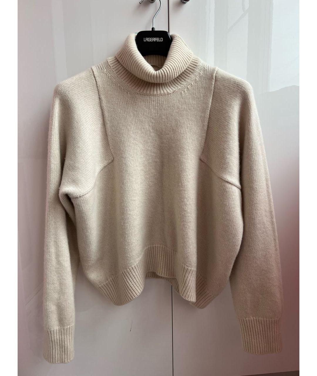 CELINE Бежевый кашемировый джемпер / свитер, фото 7