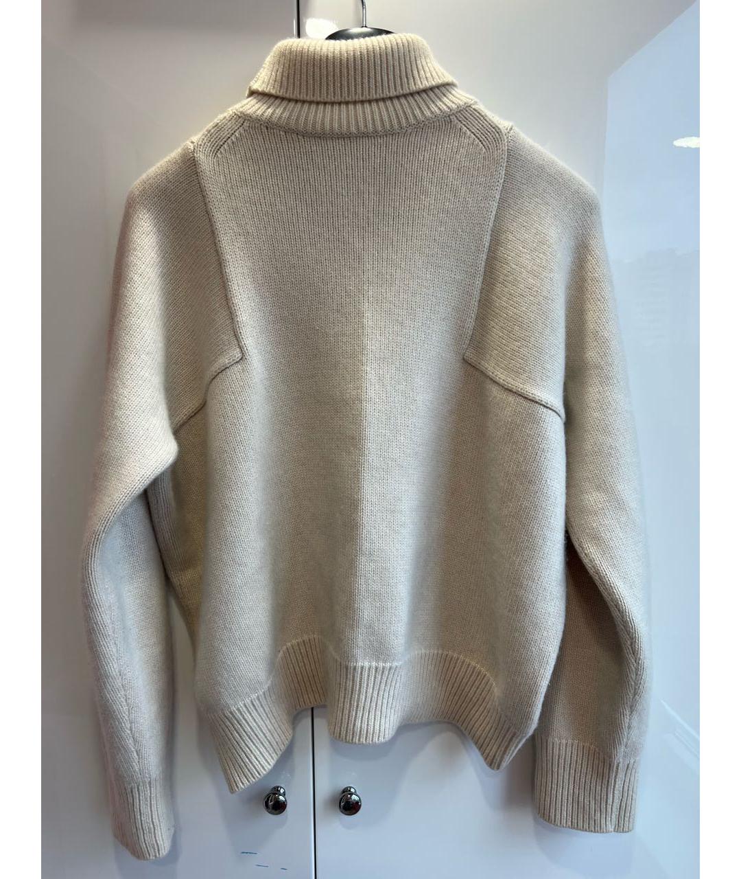 CELINE Бежевый кашемировый джемпер / свитер, фото 3