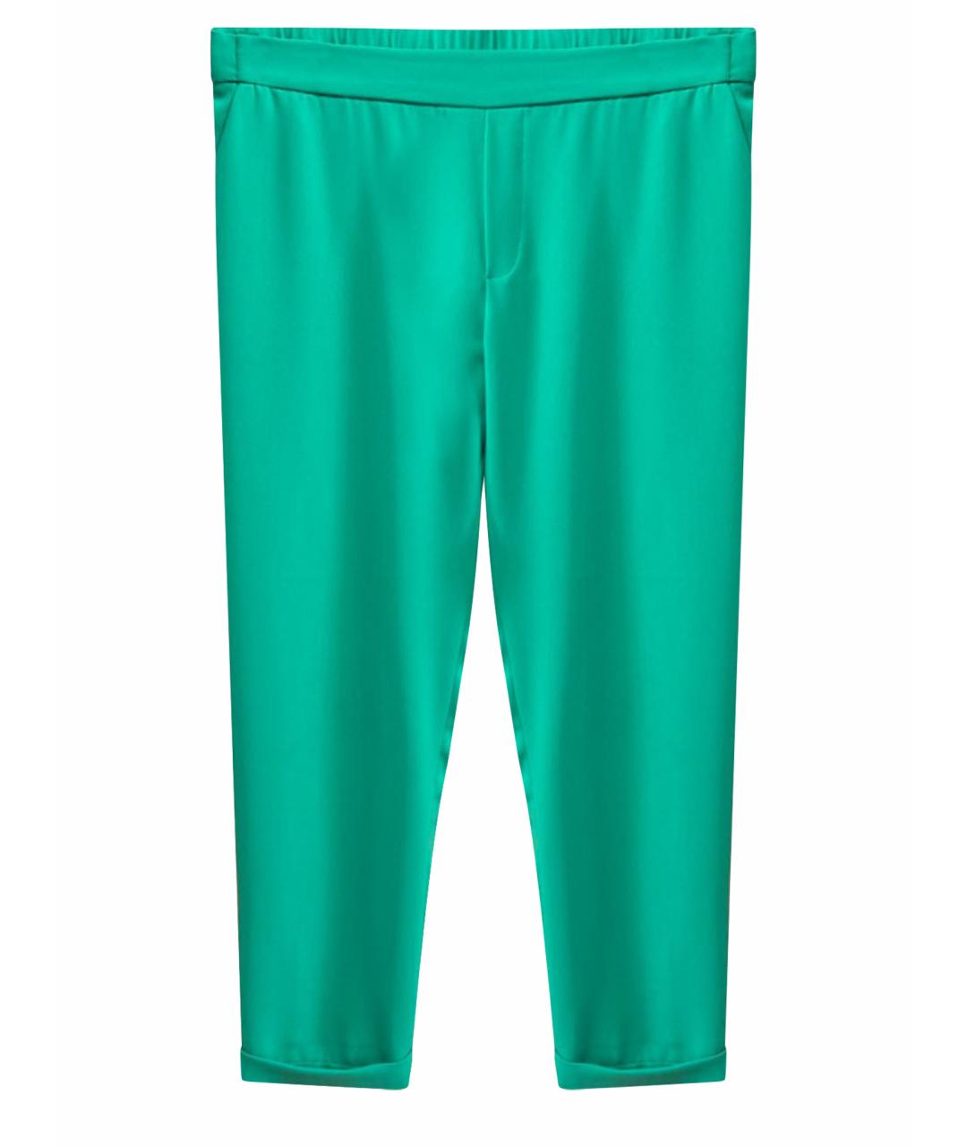 P.A.R.O.S.H. Зеленые полиэстеровые брюки широкие, фото 1