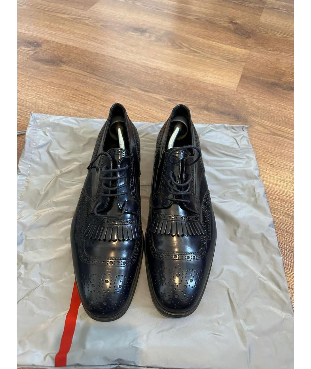 PRADA Черные кожаные туфли, фото 7