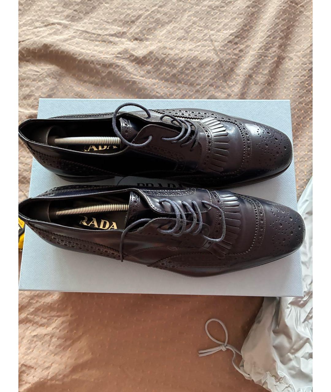 PRADA Черные кожаные туфли, фото 6