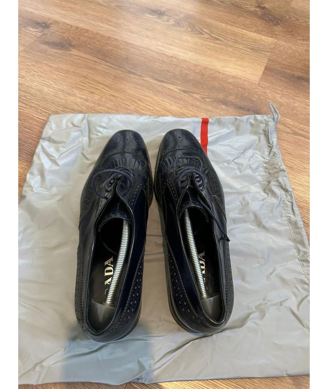 PRADA Черные кожаные туфли, фото 8