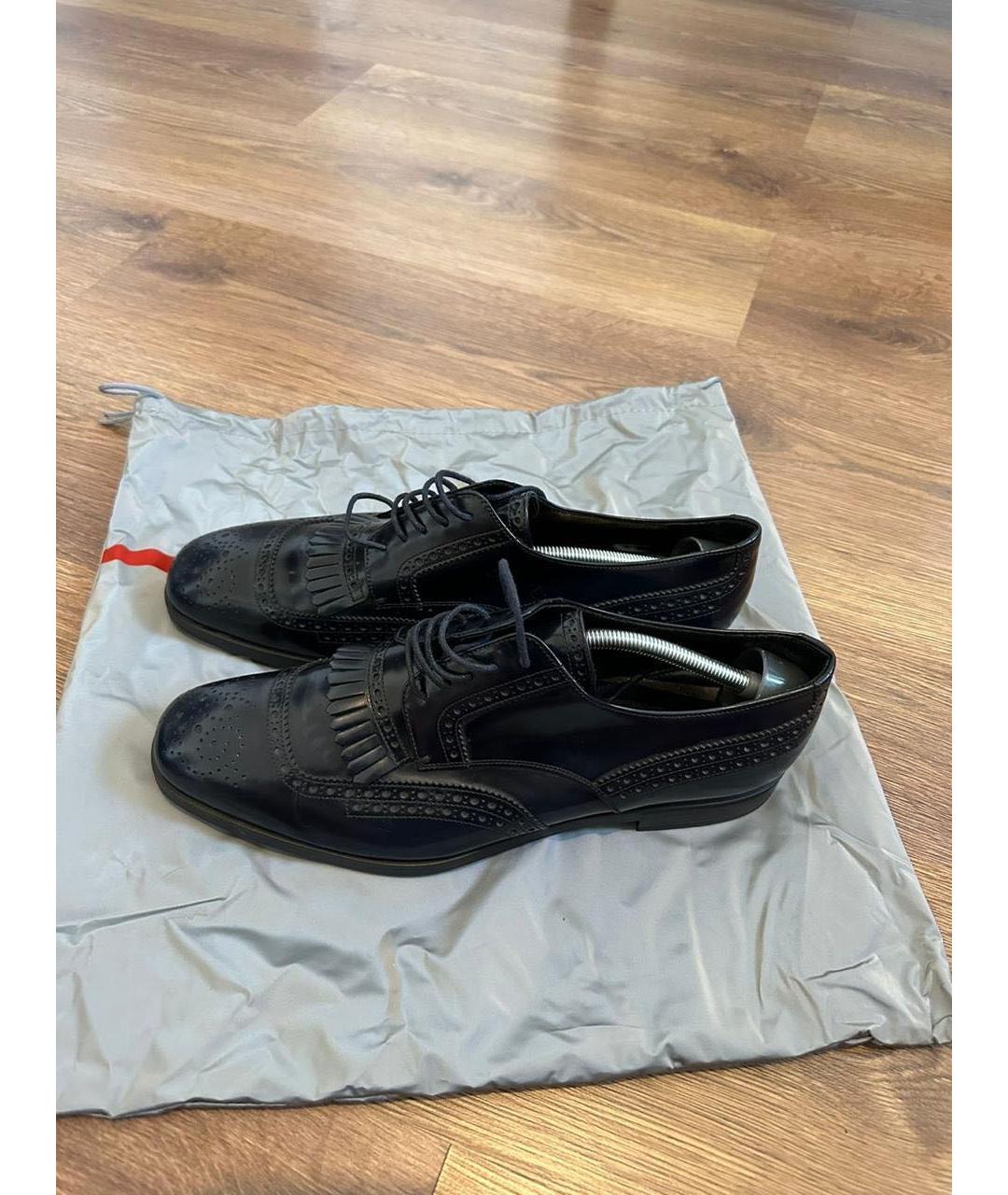 PRADA Черные кожаные туфли, фото 9