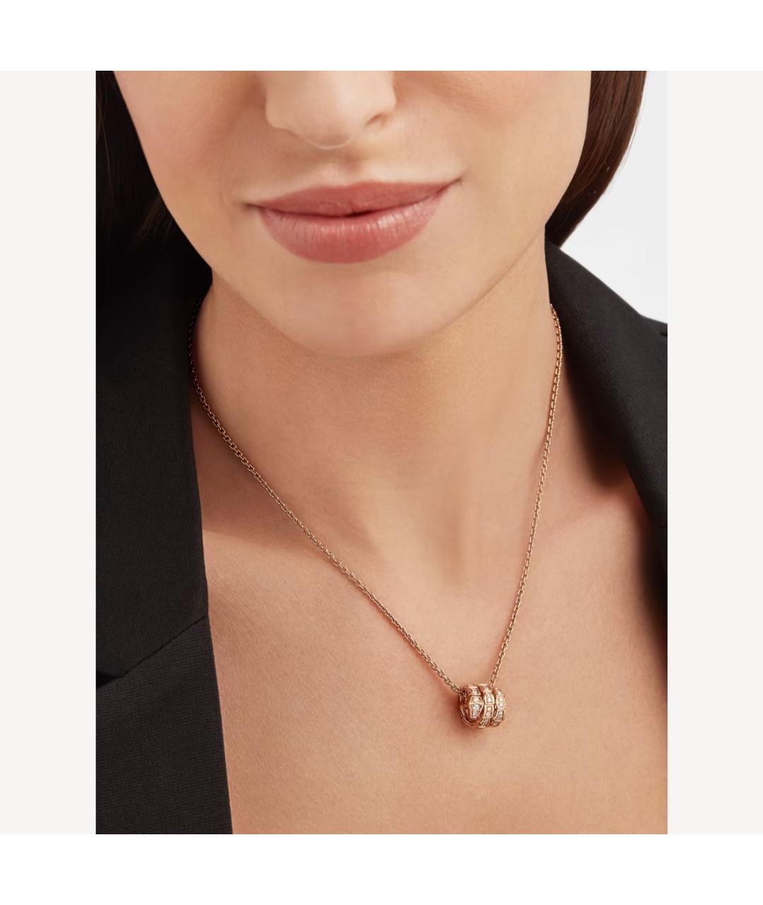 BVLGARI Розовая подвеска из розового золота, фото 4