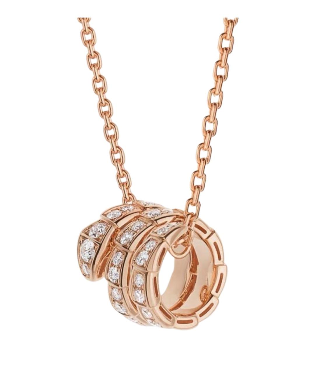 BVLGARI Розовая подвеска из розового золота, фото 1