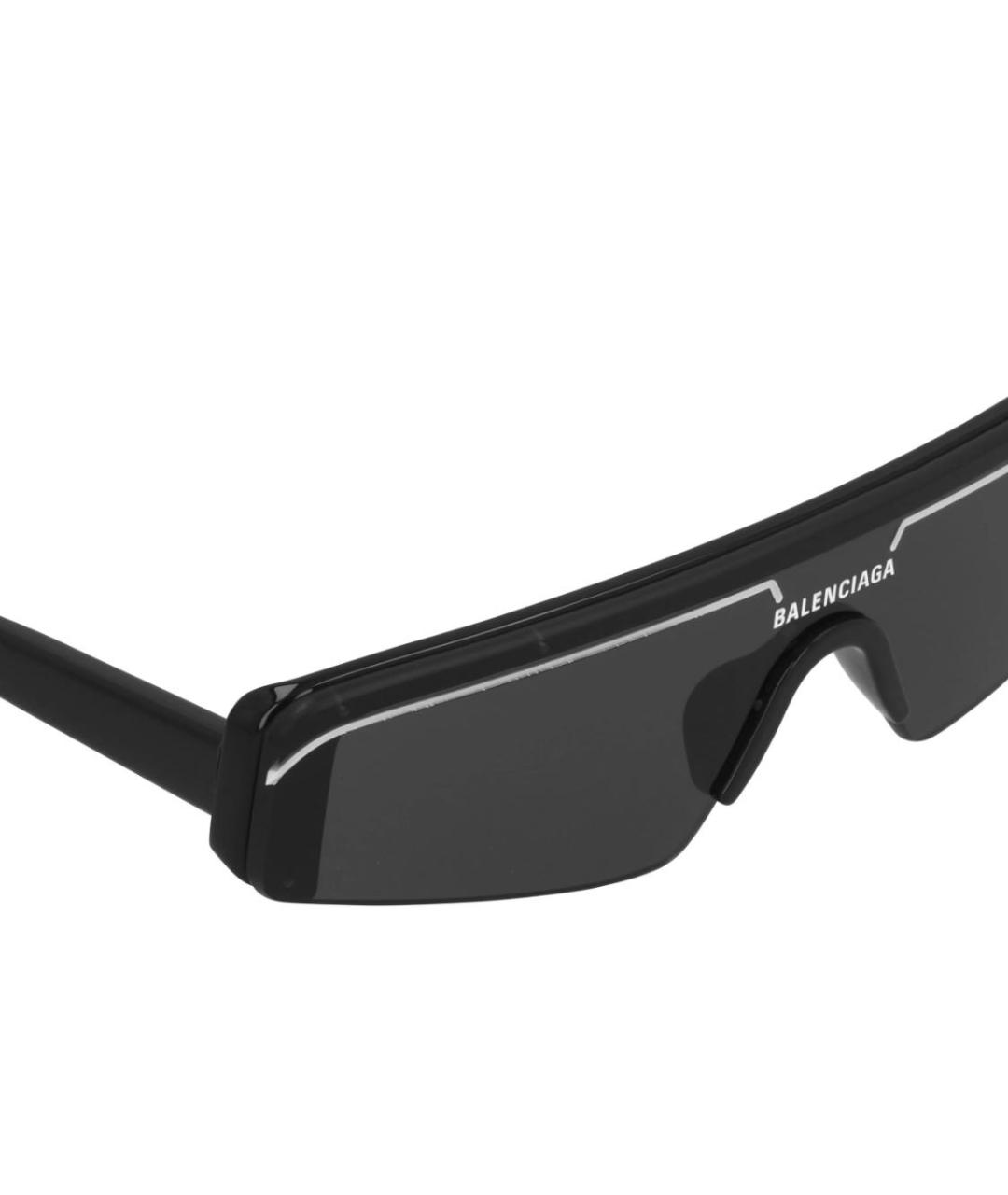BALENCIAGA Черные пластиковые солнцезащитные очки, фото 3