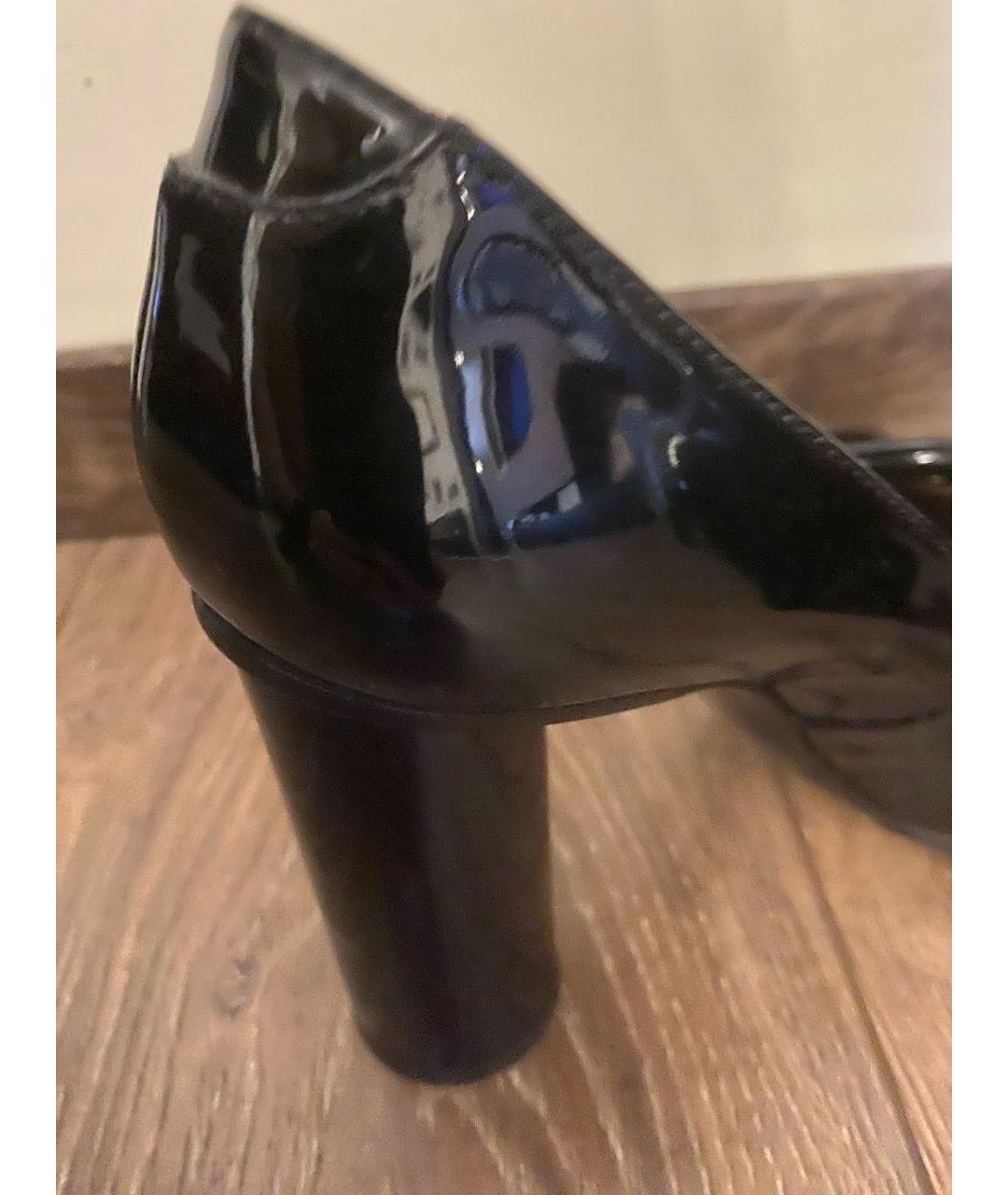 BURBERRY Черные туфли из лакированной кожи, фото 3