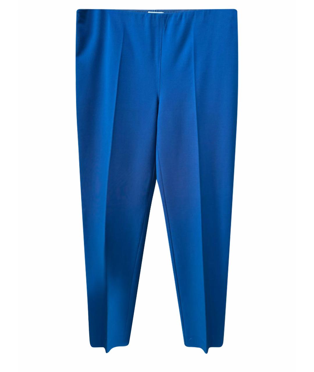 P.A.R.O.S.H. Синие полиэстеровые брюки узкие, фото 1