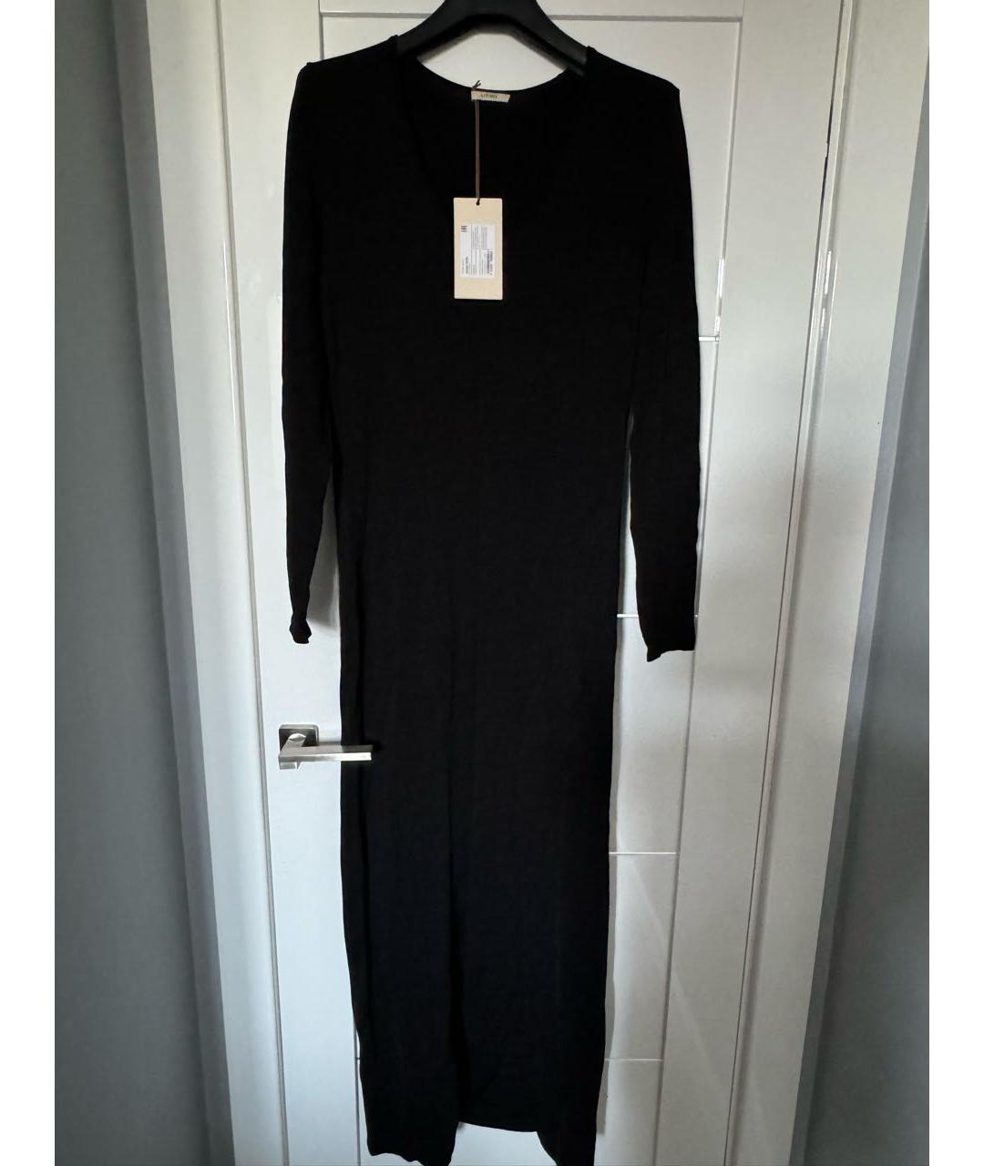 12 STOREEZ Черное хлопко-эластановое повседневное платье, фото 5