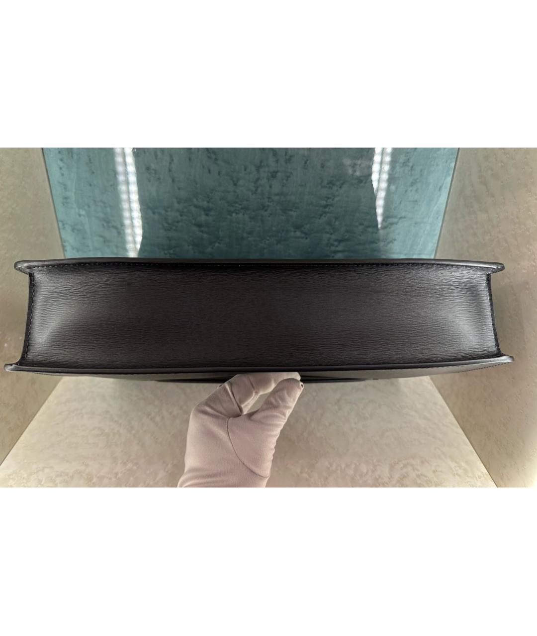 MONTBLANC Черный кожаный портфель, фото 6