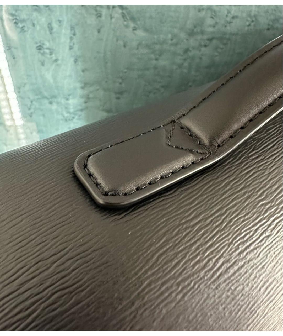 MONTBLANC Черный кожаный портфель, фото 5