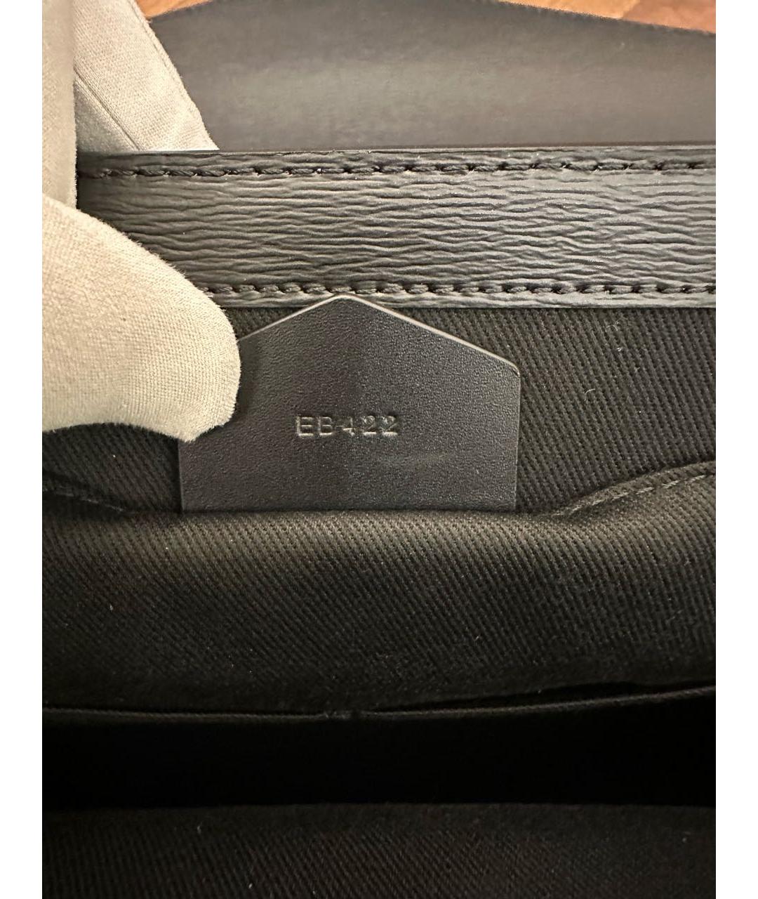 MONTBLANC Черный кожаный портфель, фото 7