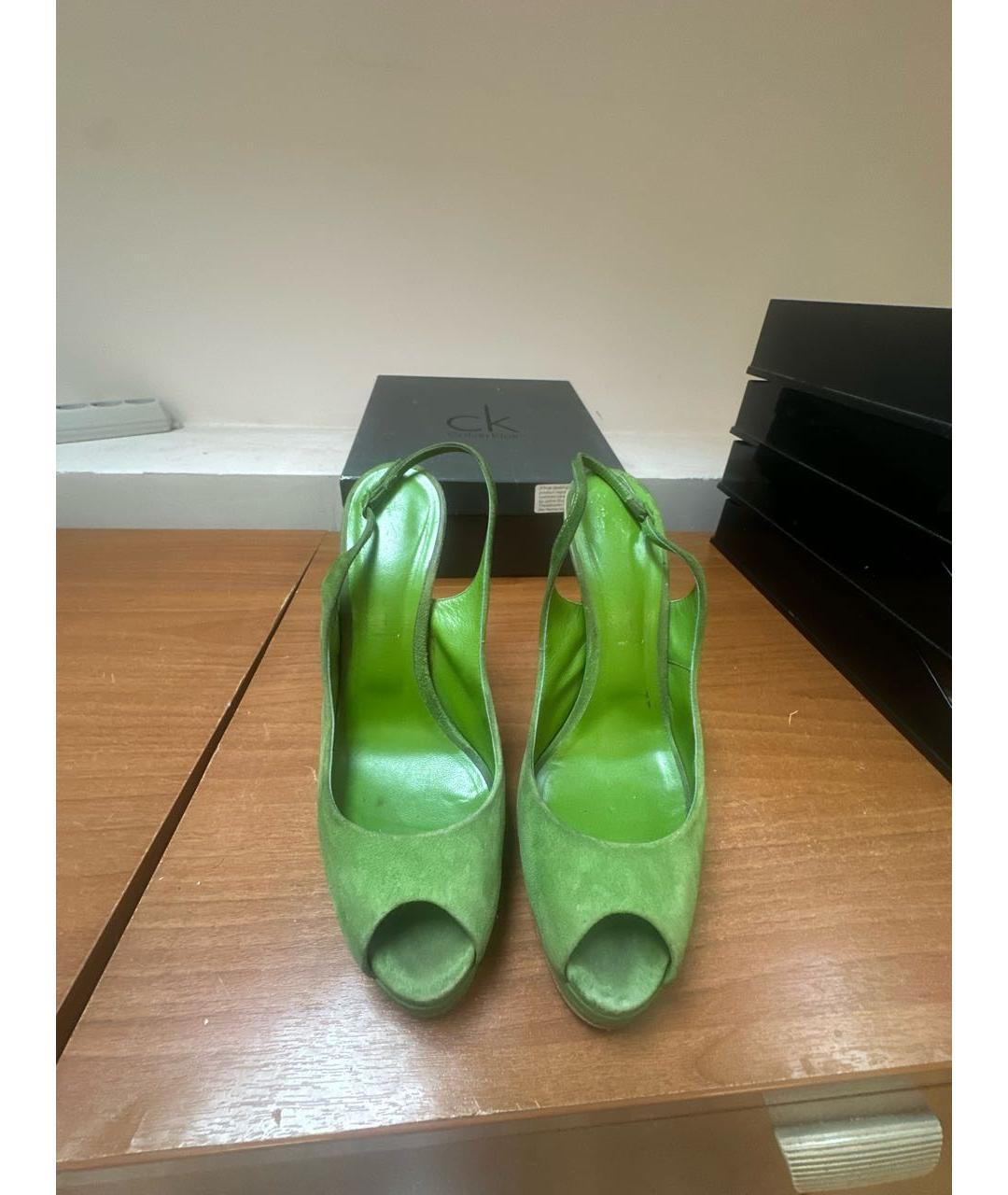 CASADEI Зеленые замшевые босоножки, фото 2