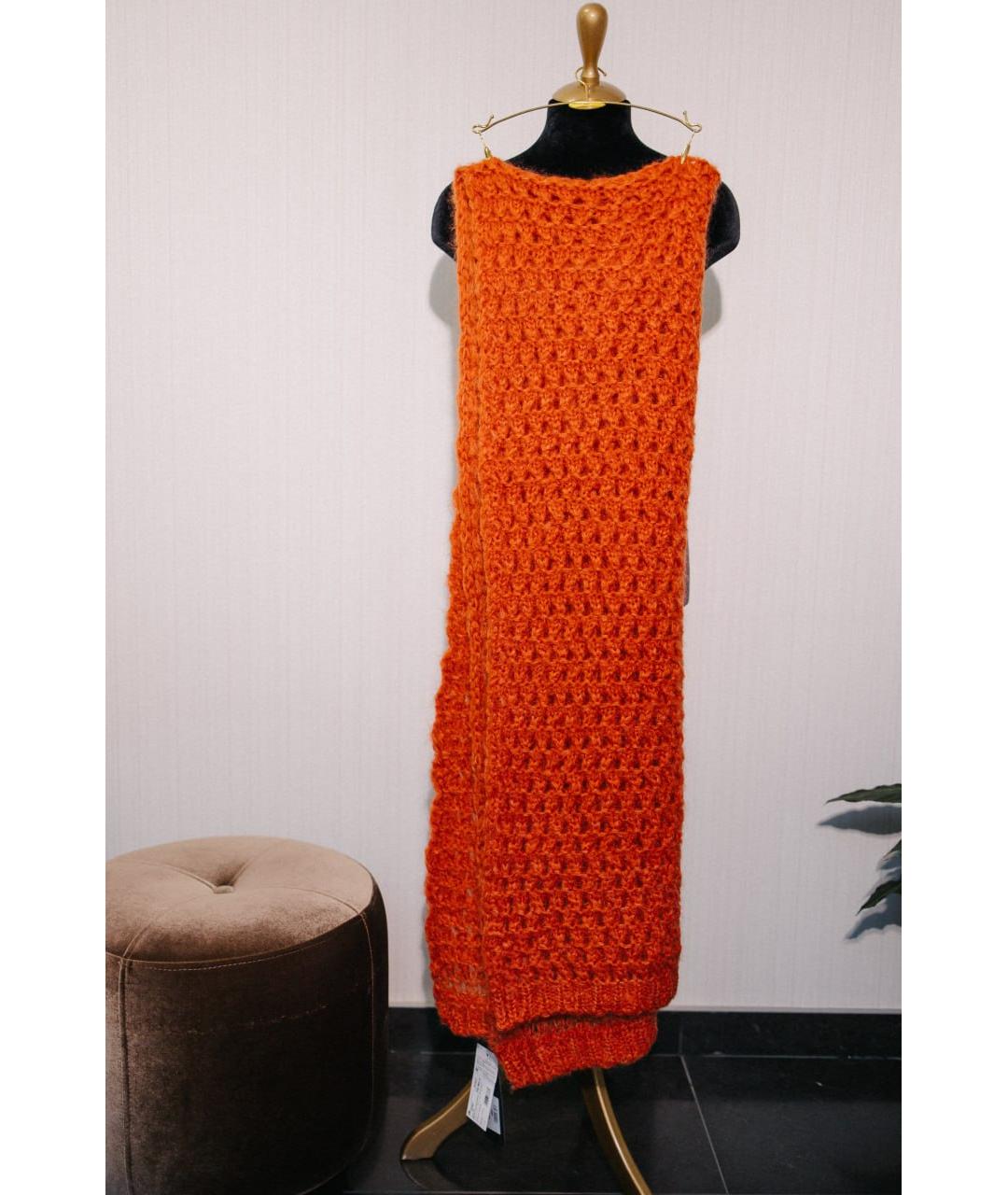 GENTRY PORTOFINO Коралловый шерстяной шарф, фото 2