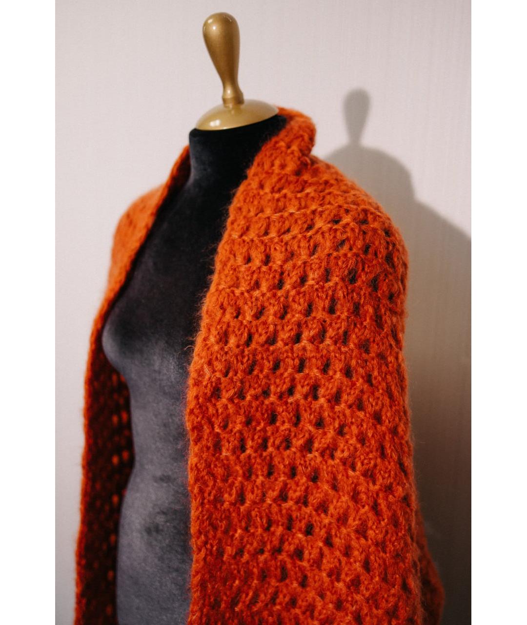 GENTRY PORTOFINO Коралловый шерстяной шарф, фото 3