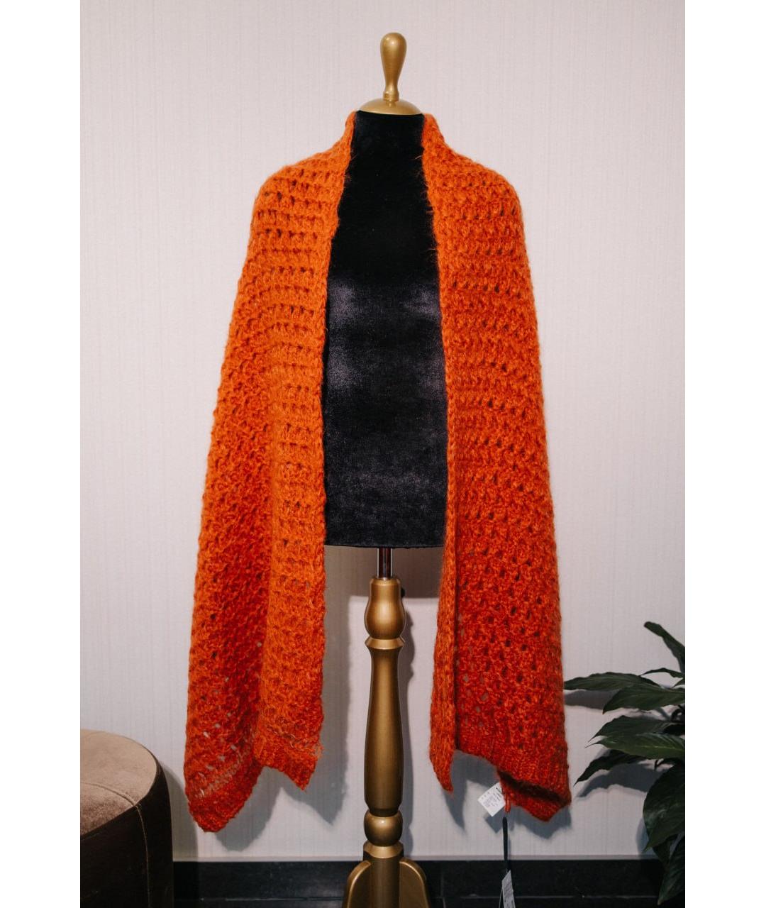 GENTRY PORTOFINO Коралловый шерстяной шарф, фото 5