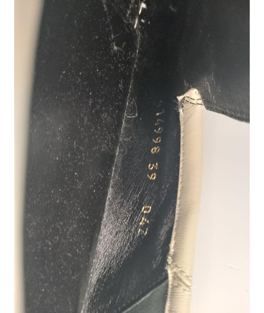 GUCCI Белые кожаные лоферы, фото 7