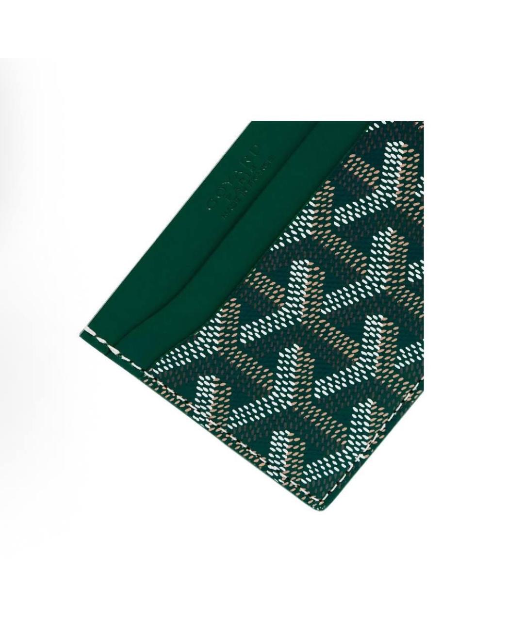 GOYARD Зеленый кожаный кардхолдер, фото 3