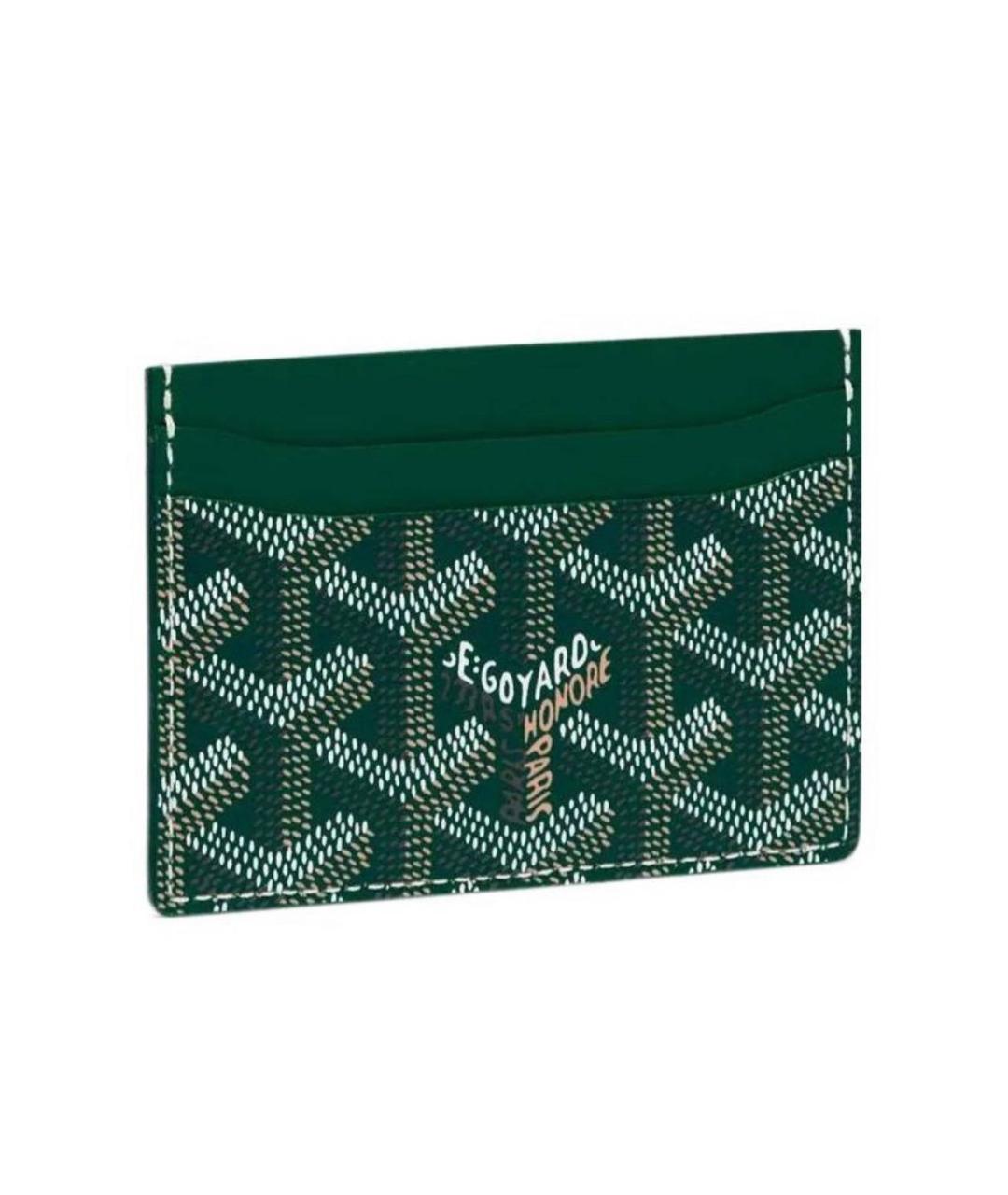 GOYARD Зеленый кожаный кардхолдер, фото 1