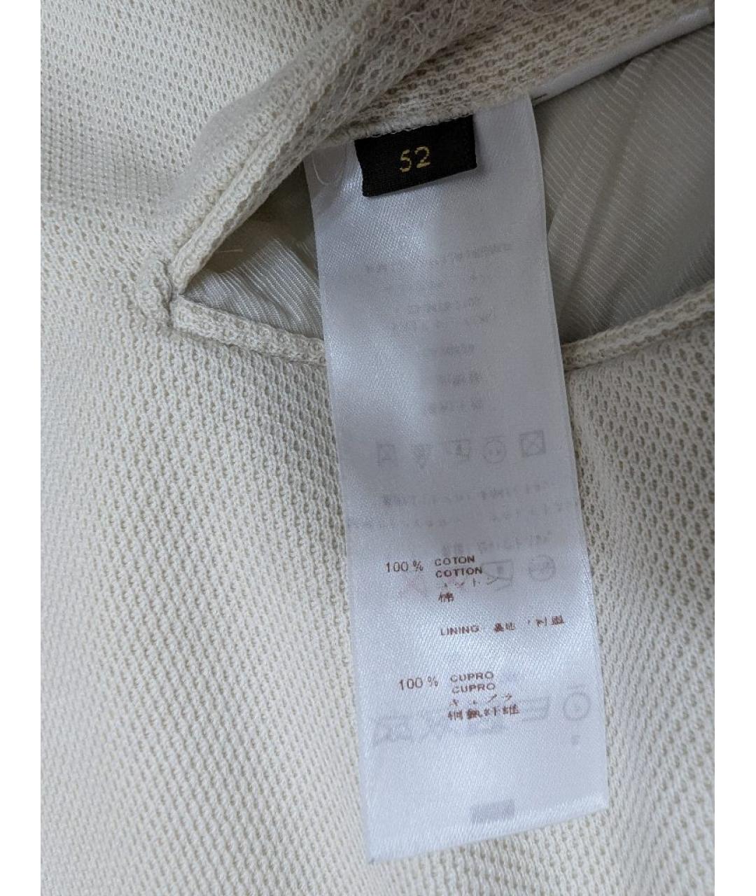 LOUIS VUITTON Бежевый хлопковый пиджак, фото 6