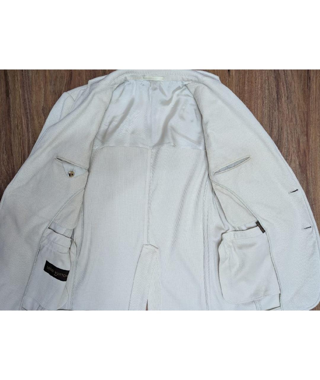 LOUIS VUITTON Бежевый хлопковый пиджак, фото 4