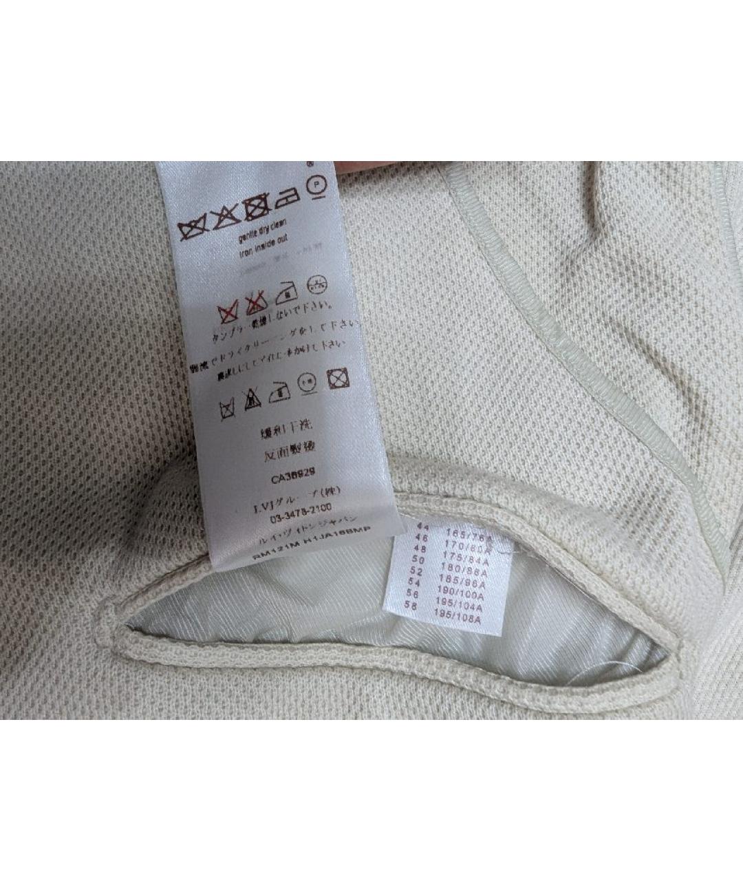 LOUIS VUITTON Бежевый хлопковый пиджак, фото 8