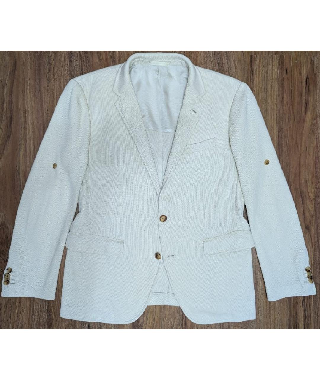 LOUIS VUITTON Бежевый хлопковый пиджак, фото 9